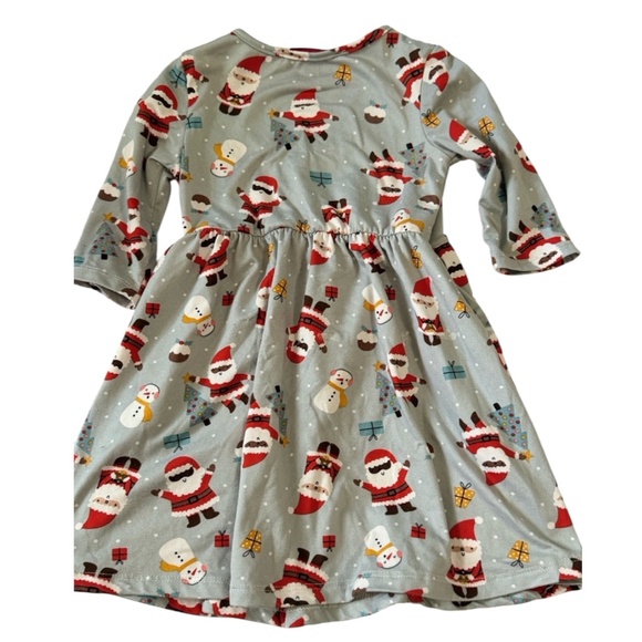 5/$20 EMMA AND ELSA DRESS Christmas Santas Sz 3T Fit & Flare - Picture 4 of 4